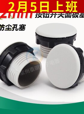 Y090 LA37 38 39 XB2信号灯按钮面板孔塞器堵头22MM灰色堵塞帽扣