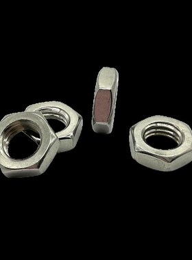 304不锈钢DIN439薄螺母六角薄螺母 扁螺母M5M6M8M10M12M14M16M20