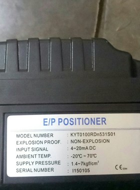 E/P POSITIONER电气阀门定位器KYT0100RDN531 KYT0100RDN531S01