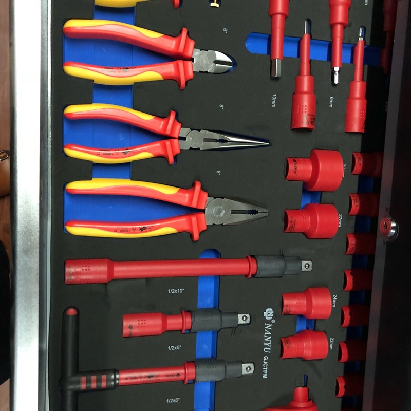 新能源工具车 绝缘工具 70件套 绝缘套筒 绝缘批头 五层工具柜