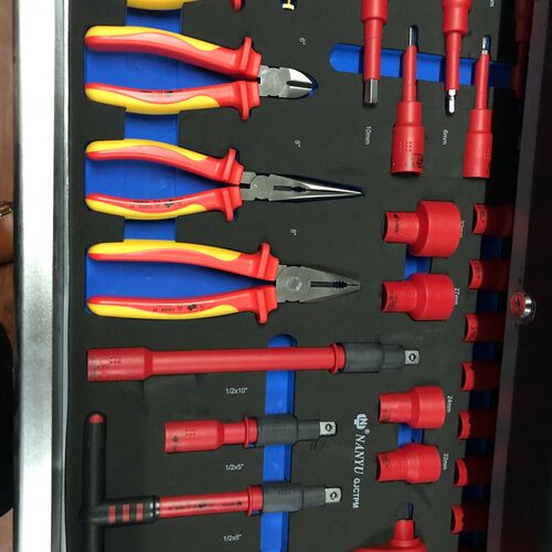 新能源工具车 绝缘工具 70件套 绝缘套筒 绝缘批头 五层工具柜
