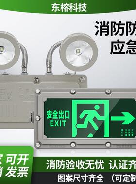 防爆双头照明灯36V防爆消防应急灯 LED安全出口疏散标志指示灯