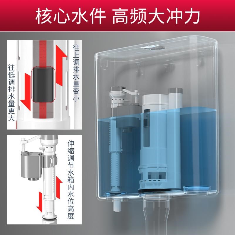 厕所冲水箱家用卫生间蹲便器蹲坑抽水马桶节能大冲力全套抽水箱