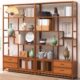 博古架实木新中式 茶叶货架展示柜茶室置物架子多宝阁摆件茶具客厅