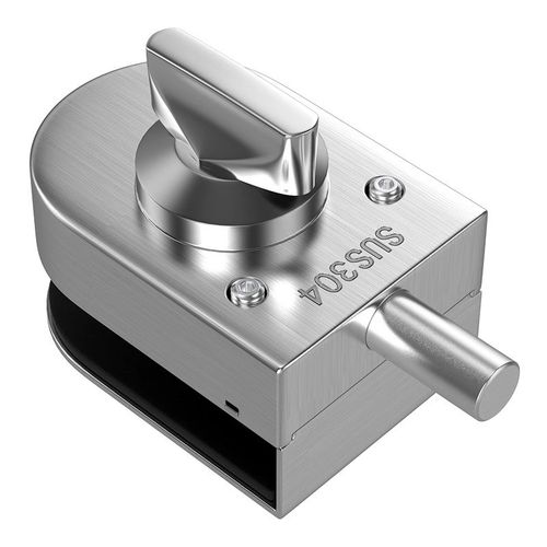 玻璃门地锁地插免开孔地插销玻璃门锁单门双门不锈钢卫生间浴室锁