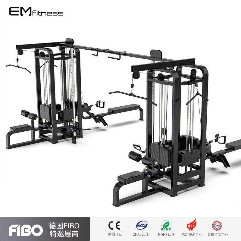 商用八人站综合训练器健身房多人健身器材室内三四五人站龙门架