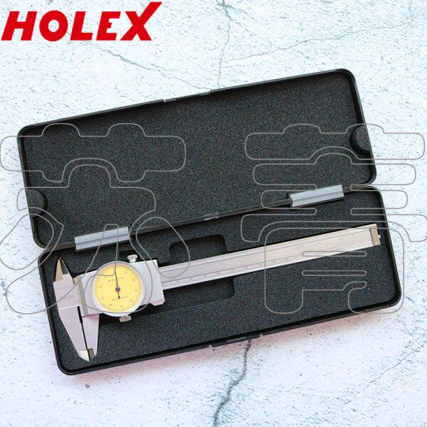 德国霍夫曼HOLEX表式游标卡尺 哑光镀铬刻度可转动数字表盘