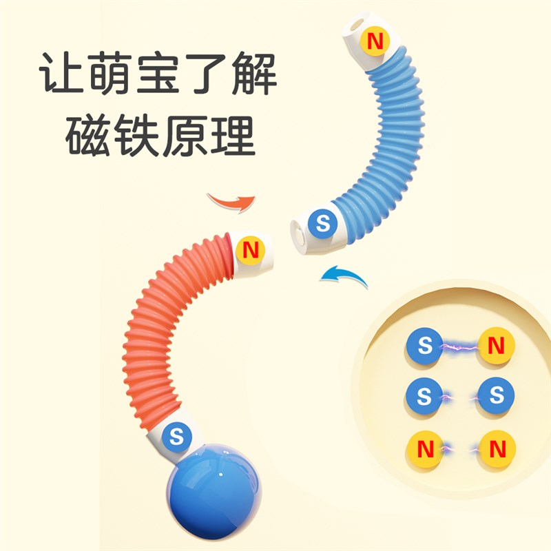 百变磁力积木早教益智3-6岁儿童磁力棒男女孩百变可伸缩积木玩具