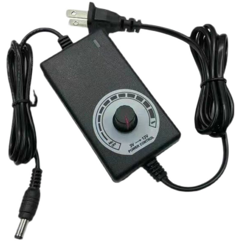12V马达调速器无极调速3-5A可调电源适配器