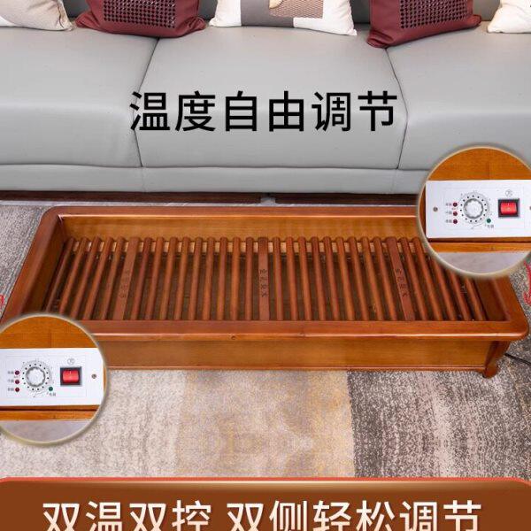 红健冬季实木烤火取暖器省电王家庭烤火箱家用长方形烤火炉脚踩暖