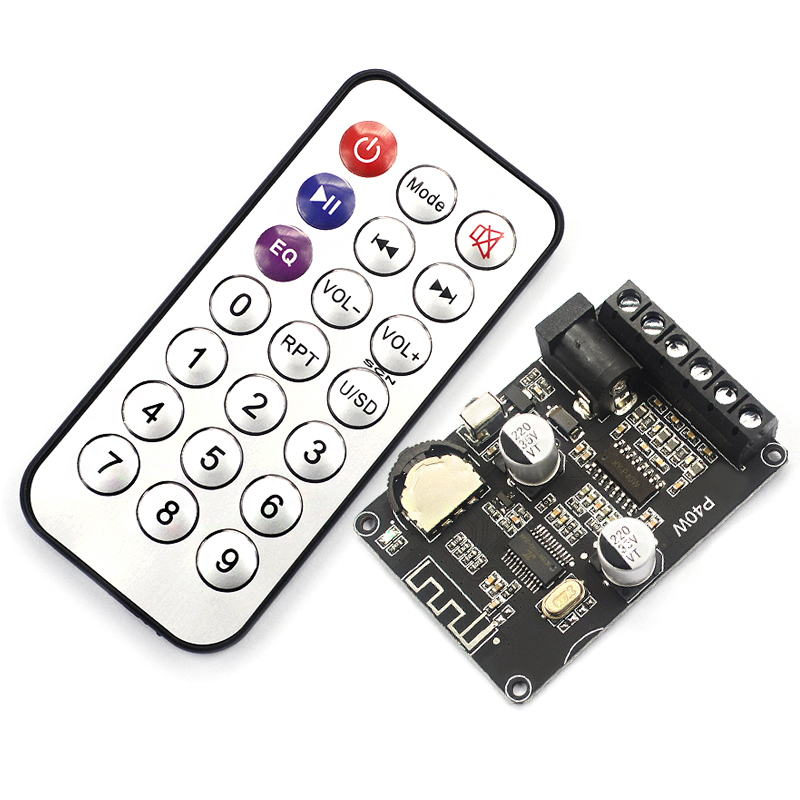 30W/40W立体声蓝牙功放板12V/24V大功率数字功放模块音箱P40W音量