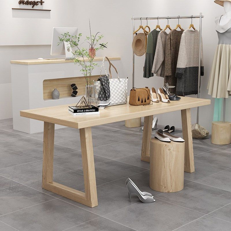 简约实木服装店中岛流水台网红鞋包饰品展示台花店中间原木摆放桌,商业/办公家具,中岛/流水台,淘宝优惠券,粉丝福利购,淘宝优惠卷