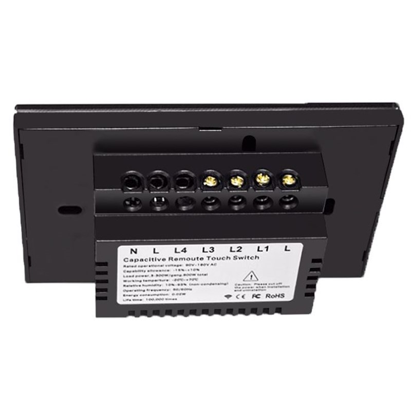 供应120型智能开关单火x线触摸开关黑白金3路美规遥控开关