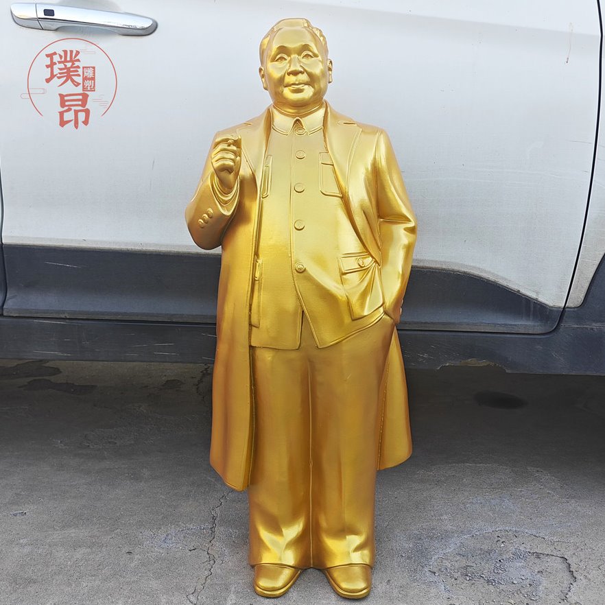 金色邓小平雕像玻璃钢铜色真人塑像名人伟人雕塑树脂摆件铸铜定制