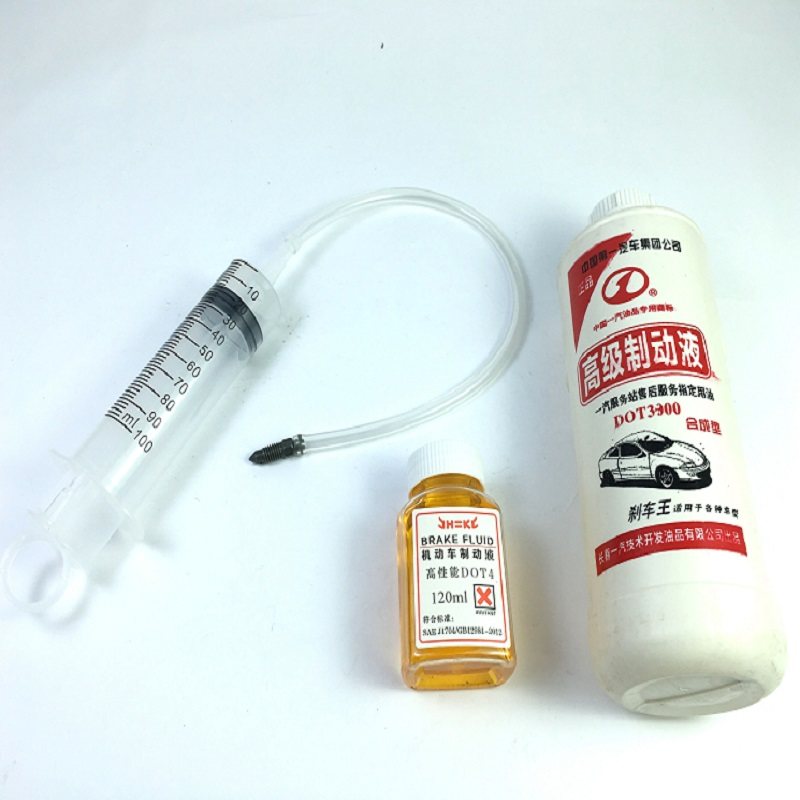 摩托电摩碟刹车泵排气q修工具油管上下泵卡钳抽空气刹车油注射器