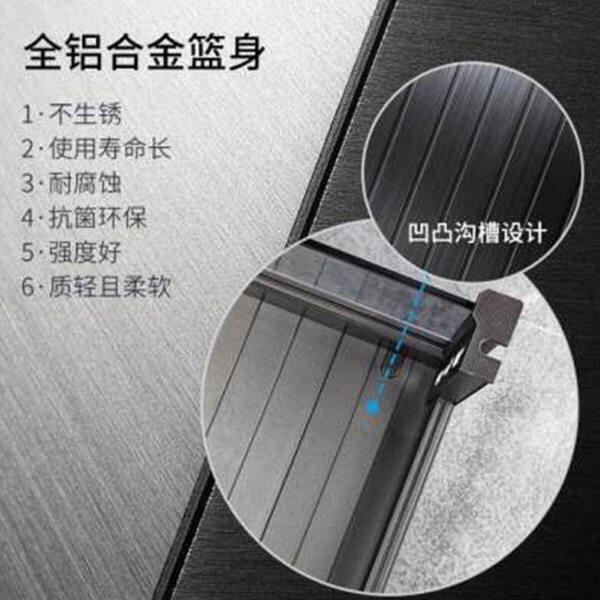 厨房橱柜拉篮三层抽屉式碗架太空铝抽中抽调味蓝不锈钢双层碗篮