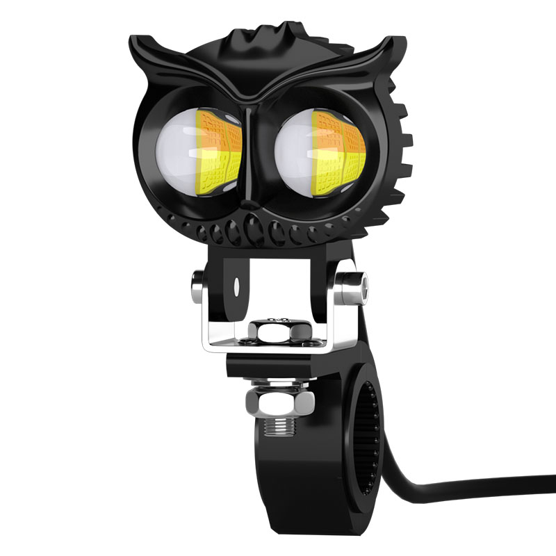 摩托车灯电动车透镜射灯改装超亮led大灯泡 外置强光铺路灯远近光