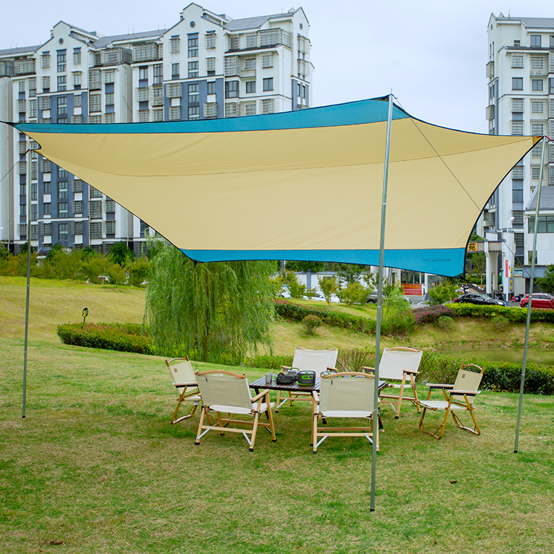 户外帐篷天幕遮野阳棚营防雨防晒加厚超轻便凉棚野营折叠野餐装备