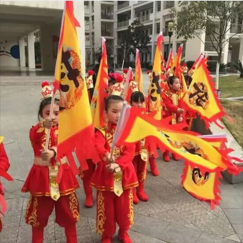 武术旗仿古旗帅旗岳家军旗战旗精忠报国表演旗定制学校舞台道具