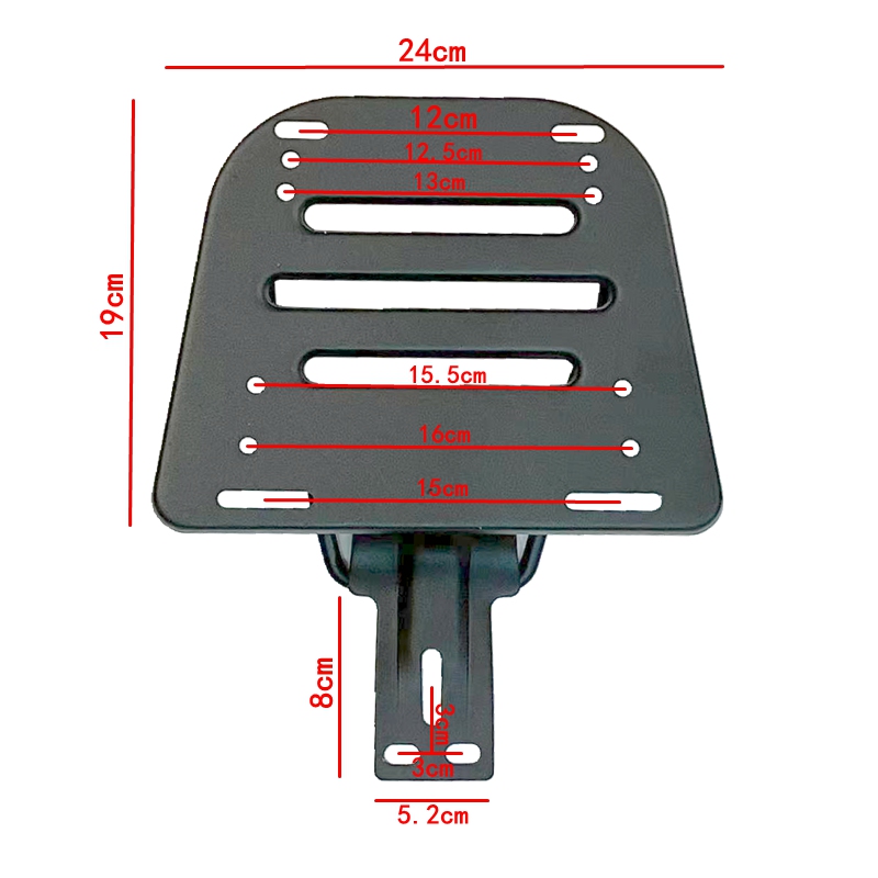 加厚加大半托铁板通用电动车尾架电瓶车后备箱支架改装靠背尾箱架