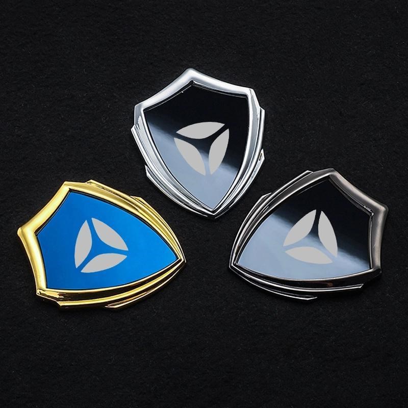 雅迪电动车全金属耐晒汽车摩托3D立体车贴改装装饰贴车身侧标徽章