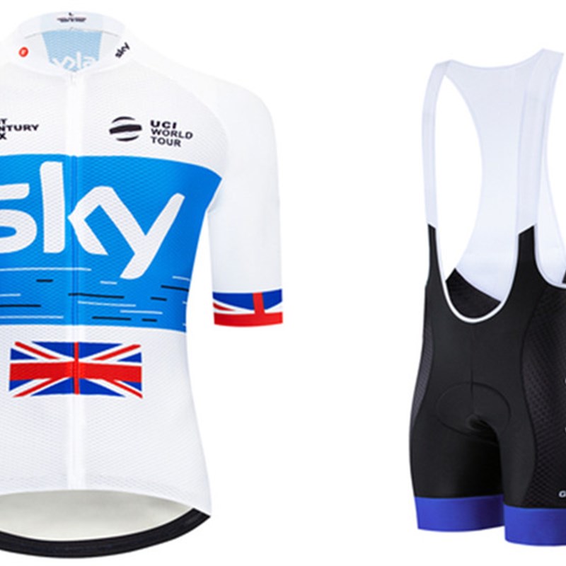 拯救海洋SKY天空环法车队山地车自行车衫 排汗男女骑行服贴身户外