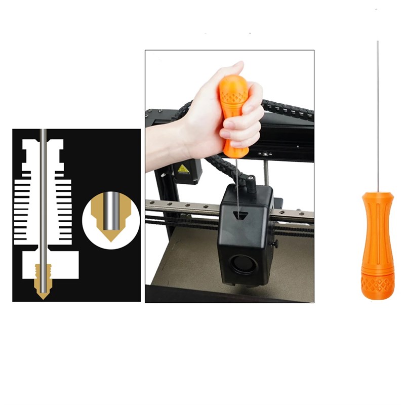 3D打印机配件 打印热端喷头堵塞清洁工具E3D/MK8 CR火山喷嘴清理