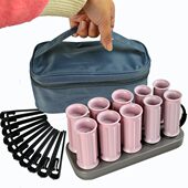 厂家电子卷发器10个装 不伤发卷发筒卷发器烫梨花头大卷