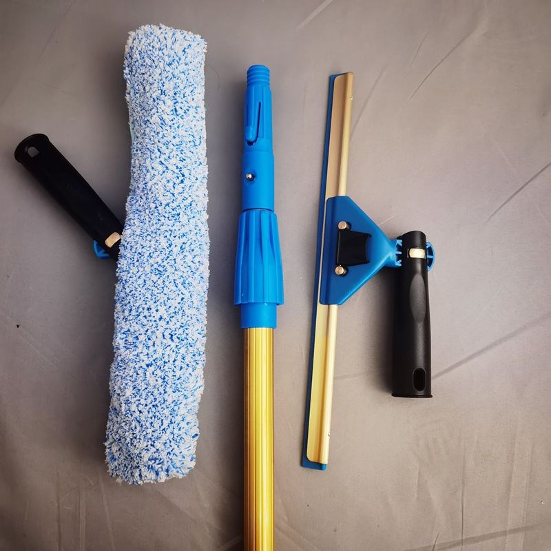 万向纯铜玻璃刮擦玻璃神器卡扣钛合金伸缩杆保洁家政清洁擦窗户