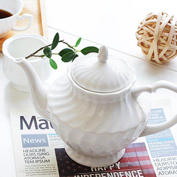 唐山骨瓷英式咖啡壶简约下午茶壶手冲壶陶瓷家用速溶咖啡冲泡壶