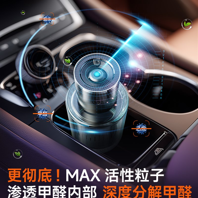 车载空气净化器汽车内消除异味除甲醛新车专用负离子除醛加湿去味