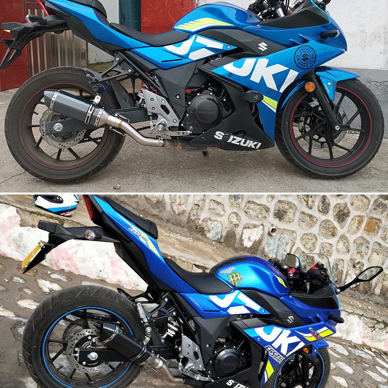 摩托车改装GSX250R天蝎排气管DL250改装小六角排气管GSX250R中段