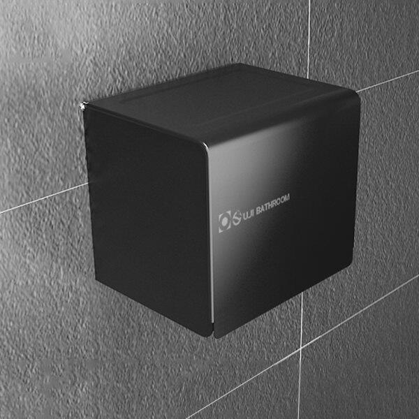 欧吉厕纸盒卫生间防水免打孔放卫生纸太空铝纸巾盒北欧厕所洗手间