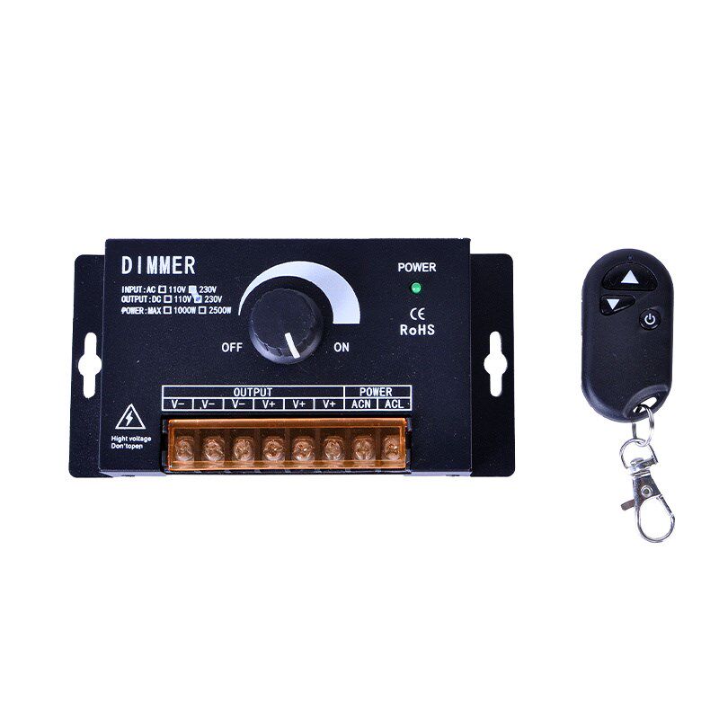 大功率220VLED调光控制器高压E单色灯带条灯箱招牌旋钮开关遥控