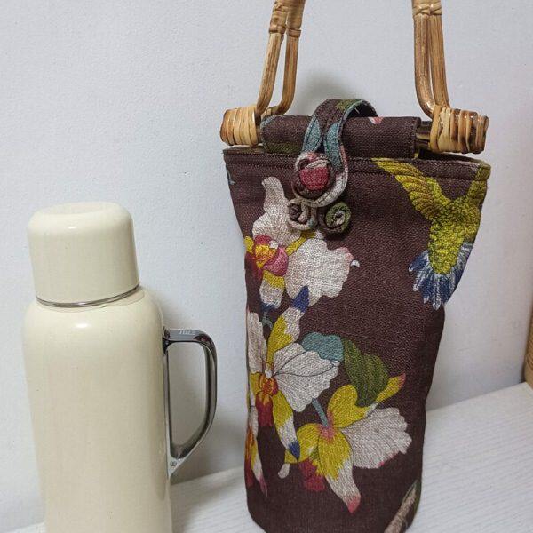 传家壶布袋子迷你木柄包手提水杯套茶杯套茶具收纳袋子复古田园风