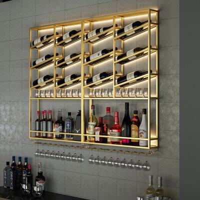 挂墙红酒架子红酒杯展示架家用酒架置物架墙壁红酒托架壁挂式酒柜