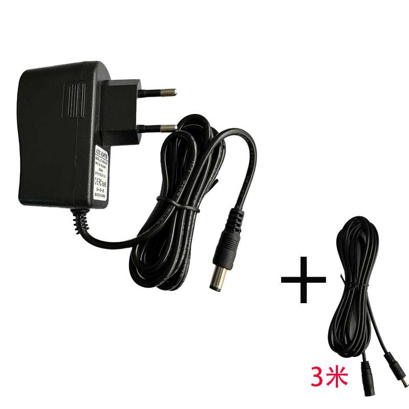 摇表器插头DC5.5 2.1 5V 3v1a通用电源线3米延长火牛充电适配认证