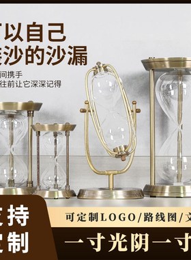 可以自己装沙的自制沙漏空瓶diy旅行纪念轻奢时光沙漏金属摆件
