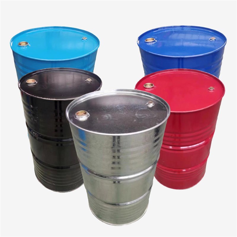 加厚200升铁皮桶柴油桶化工铁桶汽油桶蓝色密封废油桶储油桶