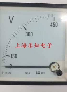 上海乐磁LECI安装式仪表 电压表 42L6-V 450V 电压可选