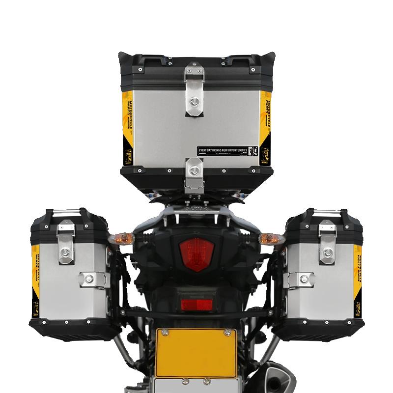 适用铃木DL250摩托车铝合金尾箱三箱改装三箱架后备箱边箱