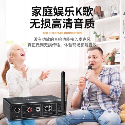 5.3蓝牙接收器无线音频适配器转老式音箱响功放专用 6.5麦克风K歌