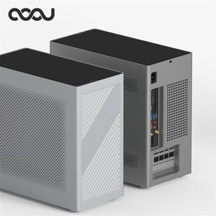 COOJ MATX铝合金一体成型外壳直插水冷ITX电脑机箱 宰相Z18网孔版