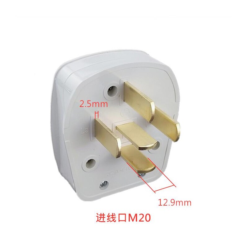 三相5线五p孔32A空调插头86型大功率380V工业电源墙壁面板插座440
