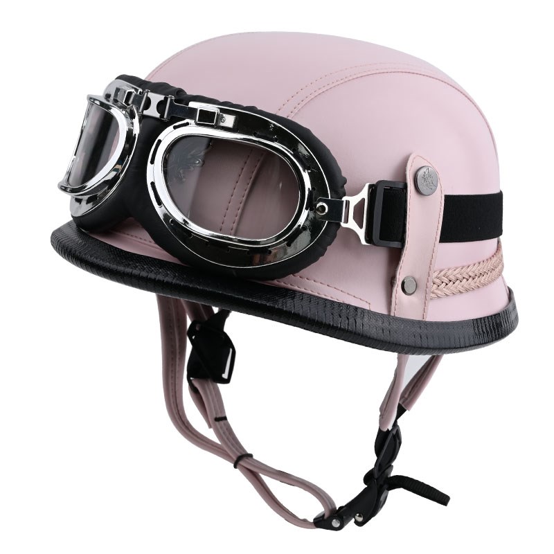 3C飞行员头盔德系复古网红D半盔大兵钢盔男女四季通用