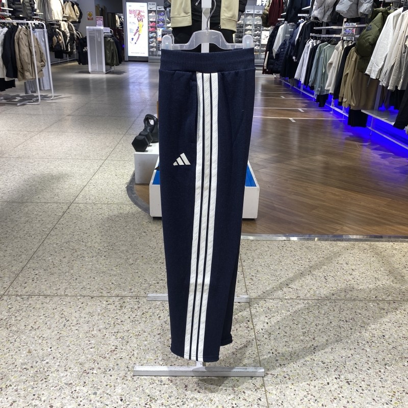 正品阿迪达斯ADIDAS男裤三条纹简约直筒运动休闲针织长裤KR2523