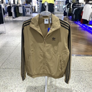 正品阿迪达斯ADIDAS三叶草男三条纹百搭运动休闲夹克外套JY1333