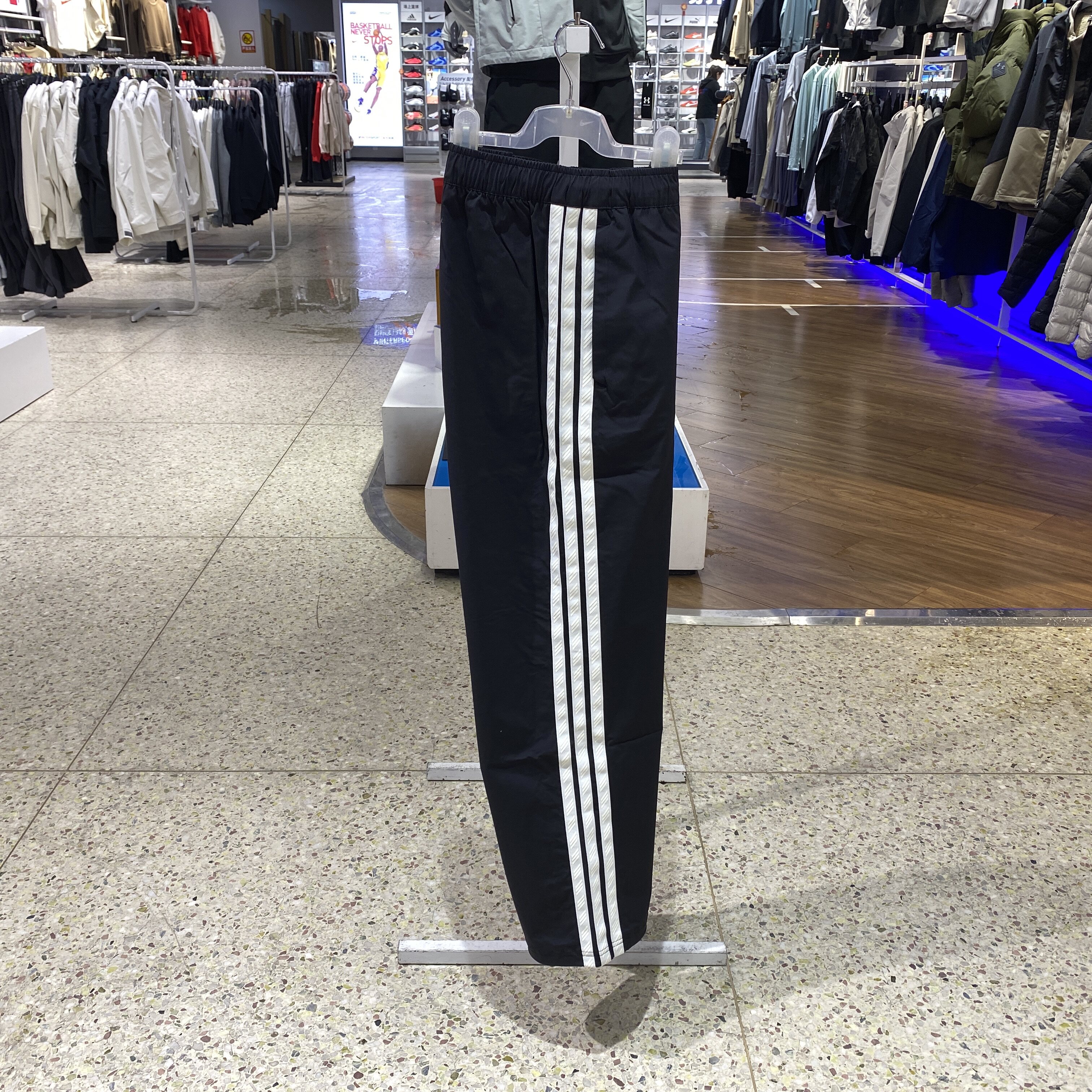 正品Adidas阿迪达斯男三条纹户外百搭复古梭织运动休闲长裤KR2531