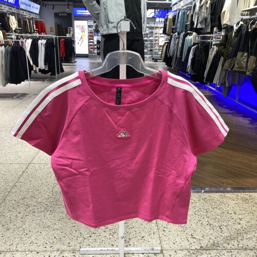 adidas女三条纹百搭运动T恤