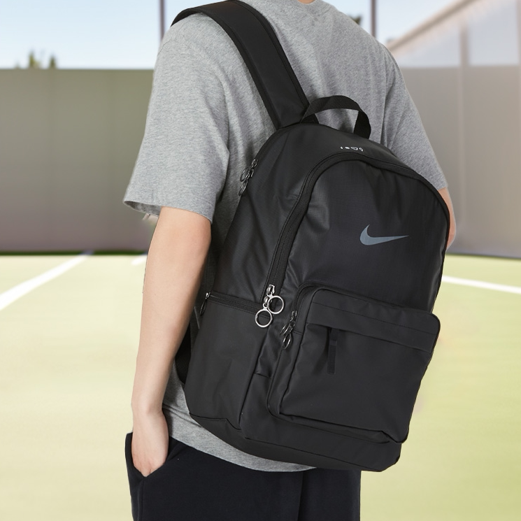 正品耐克NIKE纯色大容量健身户外运动学生书包休闲双肩背包DN3592
